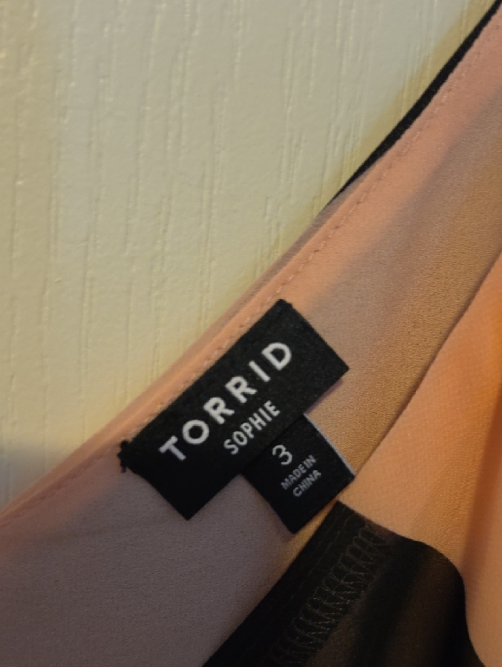 torrid Pink and Peach Diagonal Stripe Sophie Cami with Black Accents - Picture 2 of 3